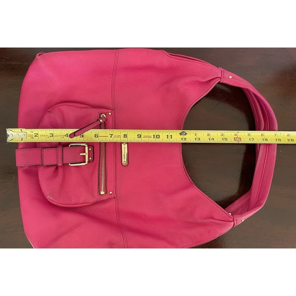 Michael Kors Austin Hot Pink Pebbled Leather Large Shoulder Bag Hobo MSRP$348